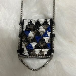 Beaded silver necklace